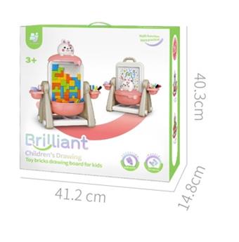 Pink Rabbit Children's Building Blocks Stereoscopic Drawing Board   ITEM NO.： W057123