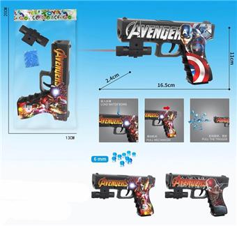 League of Legends Inflatable Water Bullet Gun with Infrared, Comes with One Pack of Water Bullets, Three Mixed Models   ITEM NO.： W063772