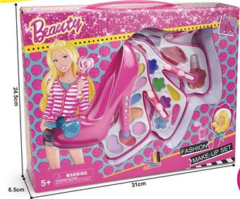 Fashion Barbie Crystal Shoes Three Layer Makeup Box Set   ITEM NO.： W058064