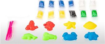 Light clay set caterpillar (12 pieces of clay+3 tools+instruction manual+2 random molds)   ITEM NO.： W052470