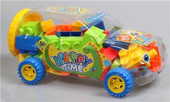 Car puzzle building blocks mixed in multiple colors (48PCS)   ITEM NO.： W046263