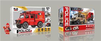 Inertia City Police Series - Fire Truck (with Doll) with Light and Sound   ITEM NO.： W047405