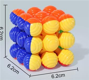 Third order solid color sphere Rubik's Cube (three mixed designs)   ITEM NO.： W042953