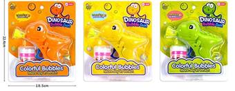 Inertial solid color dinosaur bubble gun (can hold sugar)   ITEM NO.： W042562