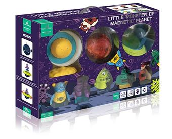 Magnetic Planet UFO Monster - Set of Eight (Planet Colors Randomly Issued)   ITEM NO.： W047306