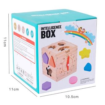 Wooden Geometric Clock Intelligence Box   ITEM NO.： W049414