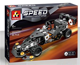 Assemble metal mini dark night F1 race car 88 PCS   ITEM NO.： W042482