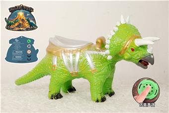 Vinyl dinosaur simulation mount Triceratops (with dinosaur call IC)   ITEM NO.： W046348