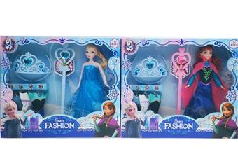 11.5 inch live action hand Frozen with crown, scepter, and hanging accessories, mixed in 2 styles   ITEM NO.： W055546