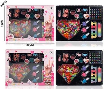 Peach Heart Diamond Macaron Candy Bead Makeup Set   ITEM NO.： W058966