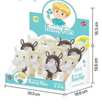 Alpaca hand press fan (12pcs/box)   ITEM NO.： W042224