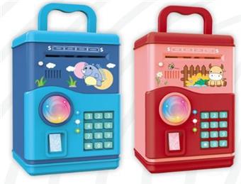 Piggy bank - English (automatic cash roll, lighting and music, fingerprint recognition, password unlock)   ITEM NO.： W051723