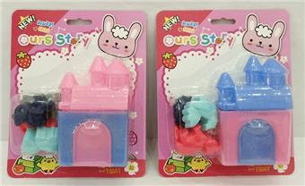 Cartoon style house villa clay set   ITEM NO.： W051916