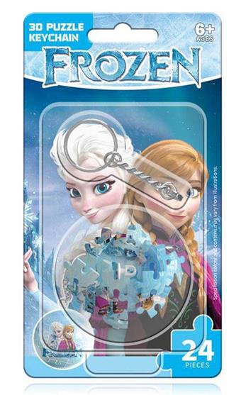 Ice and Snow Princess Puzzle Ball (24 piece puzzle with keychain (can be mixed))   ITEM NO.： W049176