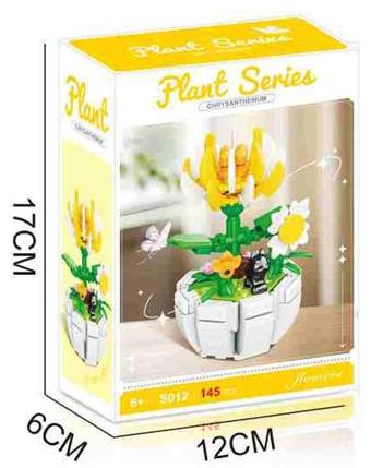 Building block Dragon Claw Grape 145PCS Flower Series   ITEM NO.： W059985