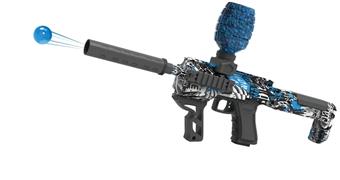 Blue and White Graffiti Electric Water Bullet Gun   ITEM NO.： W064165