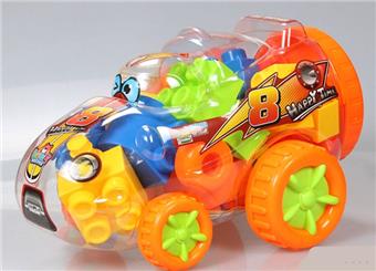 Q-version F1 racing puzzle building blocks mixed in multiple colors (30PCS)   ITEM NO.： W046249