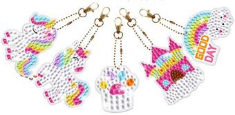 Children's handmade DIY point diamond drawing acrylic diamond drawing keychain pendant set   ITEM NO.： W049104