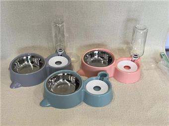 Pet supplies feeding bowl, cat food bowl, dog food bowl, drinking water bowl, integrated drinking and feeding bowl (including steel bowl)   ITEM NO.： W062467