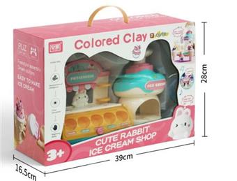 Cute Rabbit Ice Cream Shop DIY Clay Set Candy Set   ITEM NO.： W052004