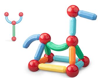 Magnetic stick building block 25P (can pass European testing)   ITEM NO.： W046817