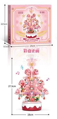 Pink Christmas Tree Light Edition 900PCS+Music Box   ITEM NO.： W045216