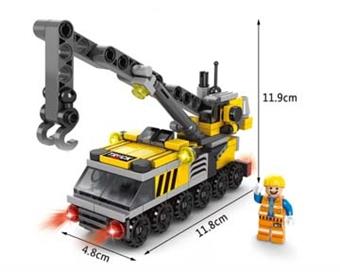 Construction vehicle building blocks six in one 142pcs   ITEM NO.： W046188