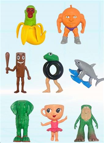 Shanhaijing wooden stick figurine 20 pieces, tin bag large board+card   ITEM NO.： W055601