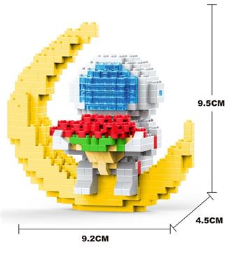 Rose astronaut lightless board building blocks 392pcs   ITEM NO.： W046072