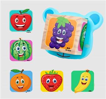 Fruit puzzle building blocks   ITEM NO.： W043891