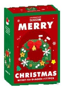 177PCS Christmas Wreath with Building Blocks   ITEM NO.： W044789