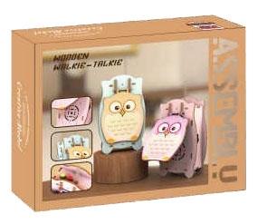 DIY wooden walkie talkie (set of 2)   ITEM NO.： W042606