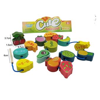 Wooden fruit shaped bead children's toy   ITEM NO.： W049428