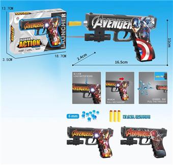 League of Legends dual-purpose water tank gun with infrared, equipped with 3 pieces of EVA, one pack of soaked water tank, one pack of dry water tank, three mixed versions   ITEM NO.： W063821
