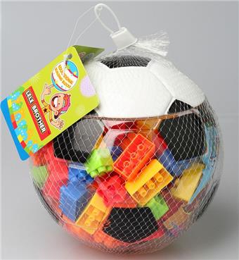 Football puzzle block multi-color mixed weighing 300g (approximately 90-100PCS)   ITEM NO.： W046240