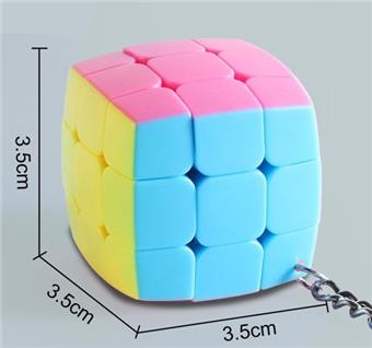Mini 3.5CM Bread Solid Color Magic Cube Keychain   ITEM NO.： W048161