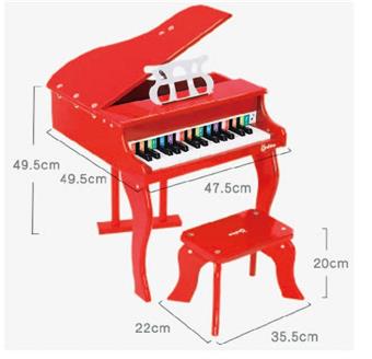 Beautiful grand piano (red)   ITEM NO.： W043400