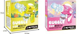 Circular bubble gun/light, no electricity included, mixed with 2 colors   ITEM NO.： W055730