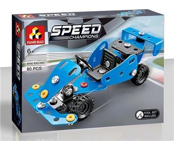 Assemble metal mini Blu ray F1 racing car 80 PCS   ITEM NO.： W042483