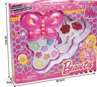 Fashion Barbie Butterfly Two layer Makeup Box Set   ITEM NO.： W058311