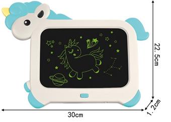 8.5-inch monochrome unicorn LCD writing board (with press and play)   ITEM NO.： W056601