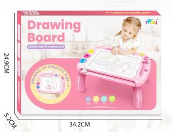 Magnetic writing board with table legs (pink body)   ITEM NO.： W056861