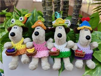 Headmaster Dog Plush Keychain Doll   ITEM NO.： W048255