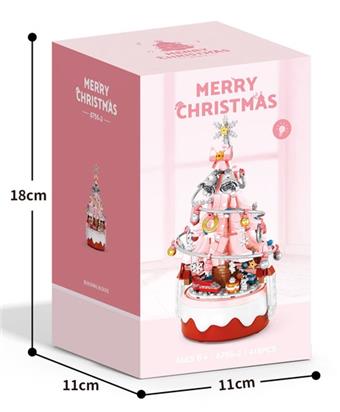Pink Christmas Tree Music Box Light Edition 418PCS Low Price Impulse Edition   ITEM NO.： W044806