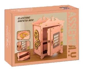 DIY wooden pink piggy bank   ITEM NO.： W042608
