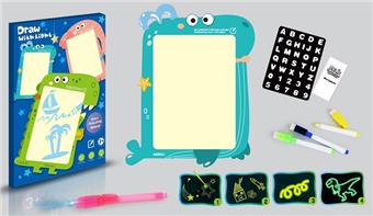 Whale dual-purpose luminous writing board-A3   ITEM NO.： W056129