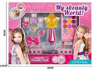 Five pointed star nail bead hairdressing+nail art+makeup toy set   ITEM NO.： W059450