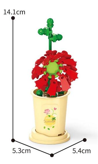 Summer Solstice Hollyhock 50PCS Micro Particle Building Blocks   ITEM NO.： W044879