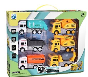 6 inertia engineering vehicles   ITEM NO.： W042910