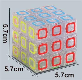 Third order transparent grid Rubik's Cube puzzle puzzle puzzle, decompression and release puzzle toy, finger game   ITEM NO.： W042844